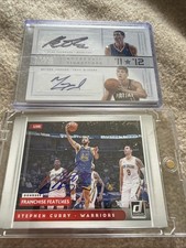 Panini Stephen Curry Auto Leaf Signatures Klay Thompson