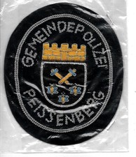 Polizei BAYERN 1960er HANDGESTICKT ! Stadtpolizei PEISSENBERG Abzeichen Patch