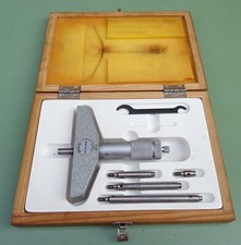 Tiefenmesser 0-100 mm Tiefenmessschraube Tiefen Mikrometer Messschraube Meßgerät