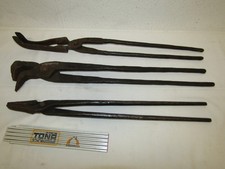 3 alte Zangen vom Schmied Schmiedezangen Zange Werkzeug Deko Handwerk