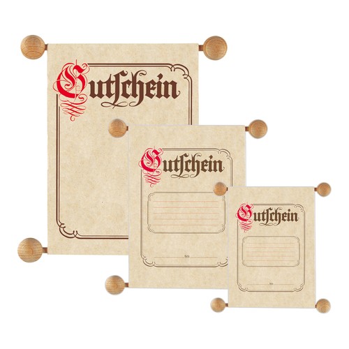 Gutschein schriftrolle - gutschein, im