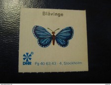 BLAVINGE Stockholm Butterfly Poster Stamp Vignette SWEDEN Label Butterflies Papi