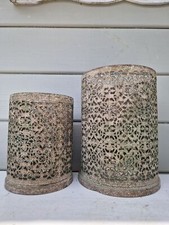 Windlicht Vintage Metall Glas