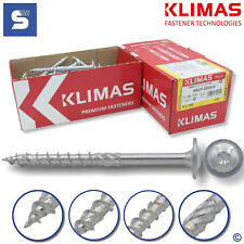 KLIMAS Tellerkopfschrauben WKCP weiß verzinkt Torx Ø 6-8 | Holzbauschrauben ETA