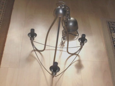 Moderner Kronleuchter Wohnzimmerlampe Deckenlampe Metall 3 Brennstellen E27