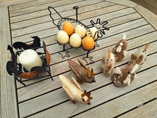 Osterschmuck Set, braun beige