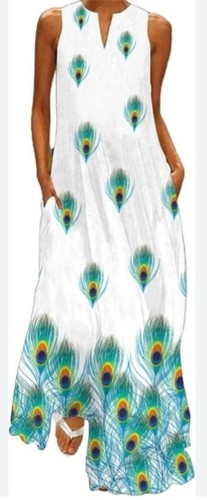 Sommerkleid boho maxi - gr., l