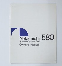 Original NAKAMICHI 580 Cassette Deck Owner's Manual / Bedienungsanleitung !!!