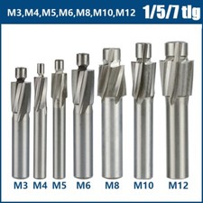 1/5/7 tlg Flachsenker Satz HSS Senker M3-M12 Kopfsenker Zapfensenker Kegelsenker