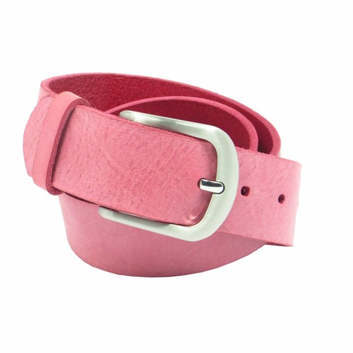 Ledergürtel breit pink - 4,