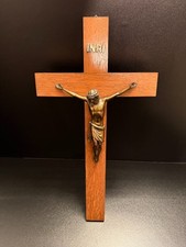Jesus Kreuz Messing Eiche