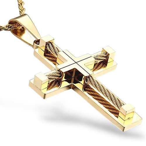 Herren kreuz anhänger massiv - herren,