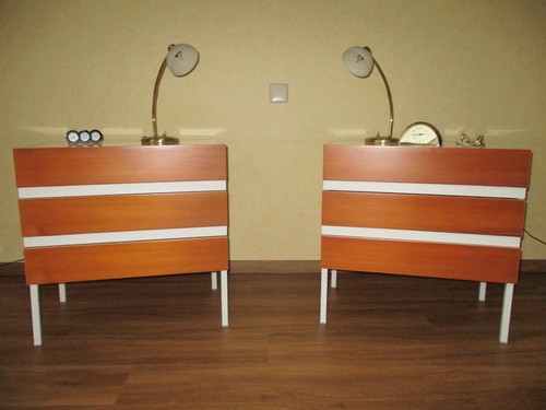 Vintage nachttische 60er - 2x,