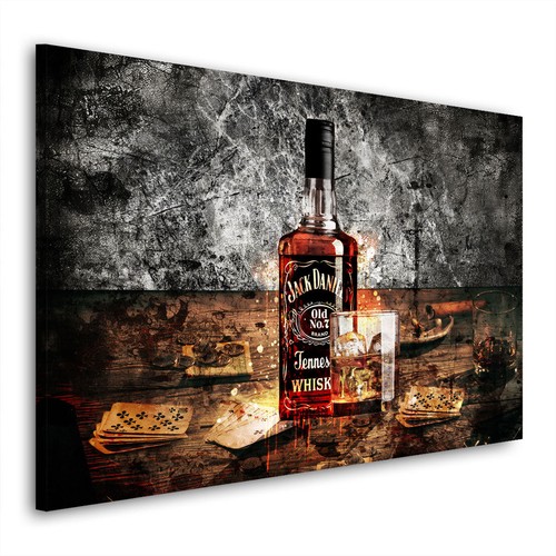 Whiskey flasche und - whiskey, glas