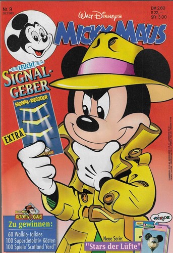 Micky maus 1992 - nr.9, mit