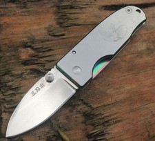 Sanrenmu Messer 4024LUE-SCX Framelock Taschenmesser 8Cr13MoV Stahl Rainbow 