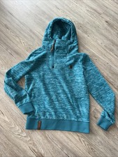 NAKETANO Gr. S Damen Fleece Kapuzenpullover halber Reißverschluss TOP ZUSTAND !
