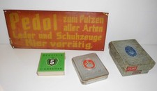 Blechdosen Schachteln Zigaretten Blechschild alt