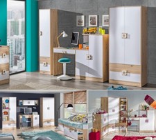 Jugendzimmer Kinderzimmer komplett NICKI Set A Schlafzimmer Schreibtisch-Kommode