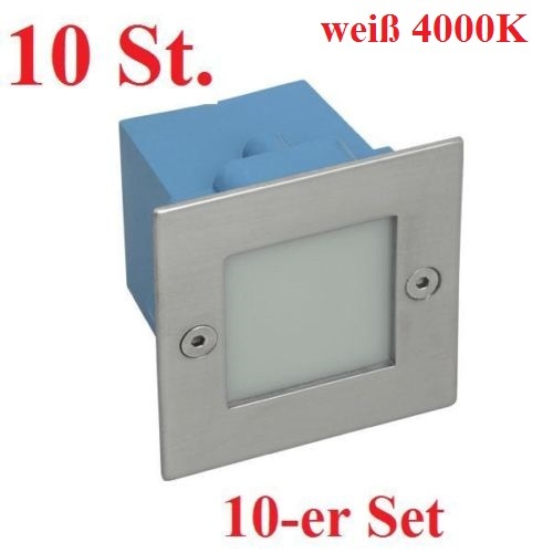 10er set led wandeinbauleuchte - 10er,