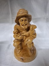 Holzfigur Schäfer mit Lamm