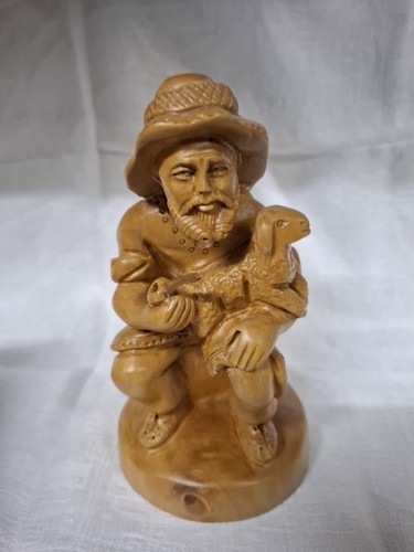 Holzfigur schäfer mit - holzfigur,