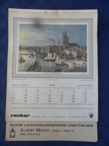 Alter kalender 1970 auf - kalender,