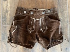 Alpenweiss Lederhose Echtleder Trachten 34 XS S neu braun Dolce Oktoberfest