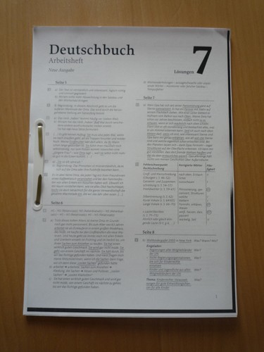 Lösungen deutschbuch 7 - lösungen, zu