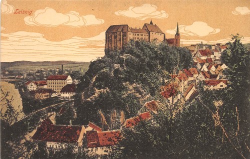 Leisnig burg postkarte vor - leisnig,