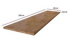 Arbeitsplatte 220 cm 38 mm Küchenzeile Küchenblock Eiche Lancelot Küche Vigo