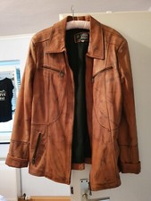 Lederjacke Damen  (weiches,echtes Leder) Gr.  42 (Ital.58) neu Farbe Cognac