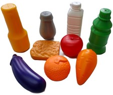 9-tlg Lebensmittelspielzeug-Set Essen Kinderküche Kaufladen Zubehör Spielset