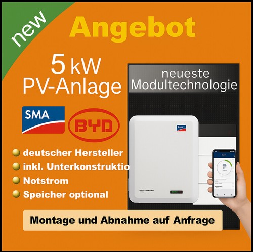 5kw anlage mit speicher sma - anlage,
