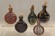 5 x Snuffbottle Murano Glas bunte Einschmelzungen edle Farbkombinationen - S20