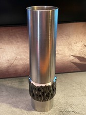 Vase Edelstahl, handgefräst