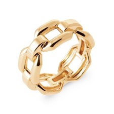 Ring Vergoldet 18 Karat - Ring Groß Kettenglieder, Kette