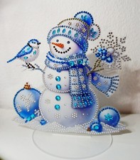 Deko Weihnachten Diamond Painting ACRYL Schneemann Christmas Winter