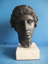 Ephebenkopf, Jüngling mit Siegerbinde, Bronze nach antikem Original