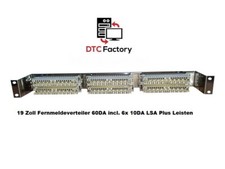 19" 19Zoll Fernmelde Telefon Verteiler 1.HE incl. 6 x LSA Plus Module 60DA ✅