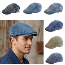 Herren Schiebermütze Flat Cap