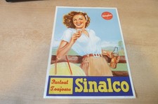 älteres Werbeposter Sinalco, 50iger Jahre, Papier, 21 x 29,5 cm, französisch