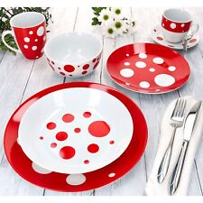 6er Set Pula Rot Porzellan