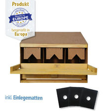 Legenest - Abrollnest - Hühnernest - Holz - 3 Abteilungen - schräg