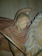 Hl. Georg, antik, Holzfigur, Schnitzerei