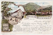 alte Litho-Ak Waltershausen