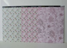  3 x Kanban 3D Karton basteln set Blumen Muster 2x Rosa 1x Grün/Beige sehr schon