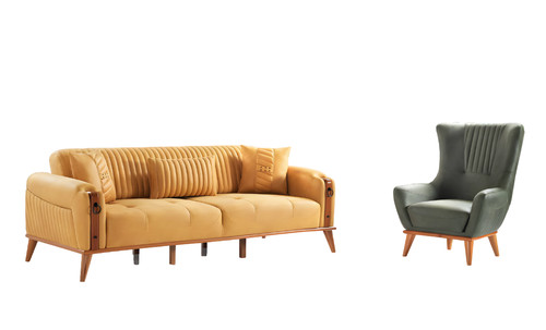 Wohnzimmer set 2tlg - 2tlg, 3-sitzer