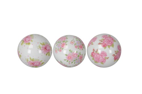 Schwimmkugel weiß rosa - schwimmkugel, weiß/rosa