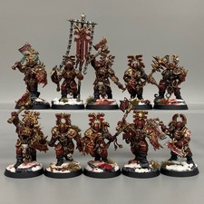 10 Blut Warriors Klingen Of Khorne Chaos warhammer aos Alter Of Sigmar Bemalt